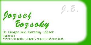 jozsef bozsoky business card