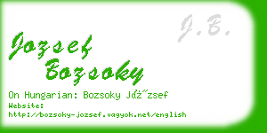 jozsef bozsoky business card